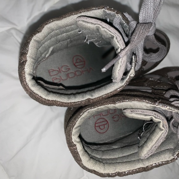 BIG BUDDHA Pewter EMILY boots booties women’s size 6 - Picture 5 of 15